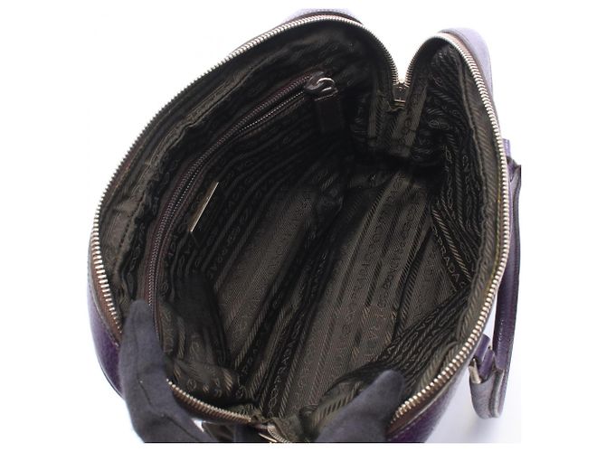 Sac à main Prada Khaki et Purple Violet Kaki - vue 3
