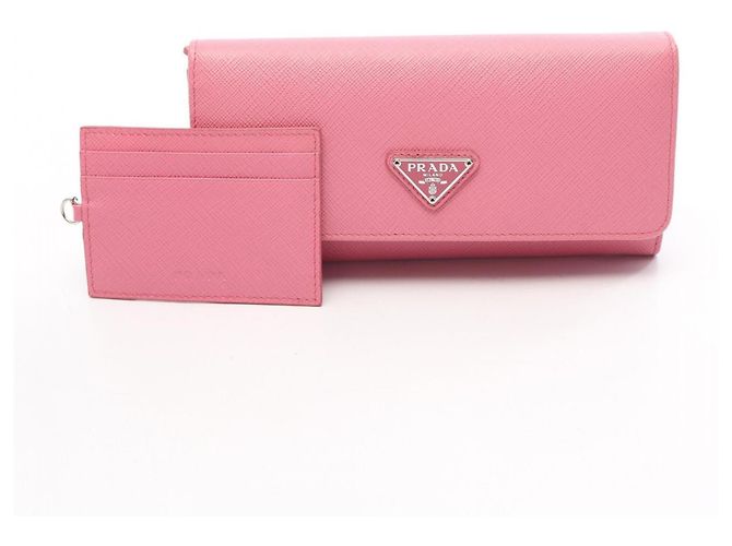 Saffiano Cartera larga Prada plegable en rosa - vista 5