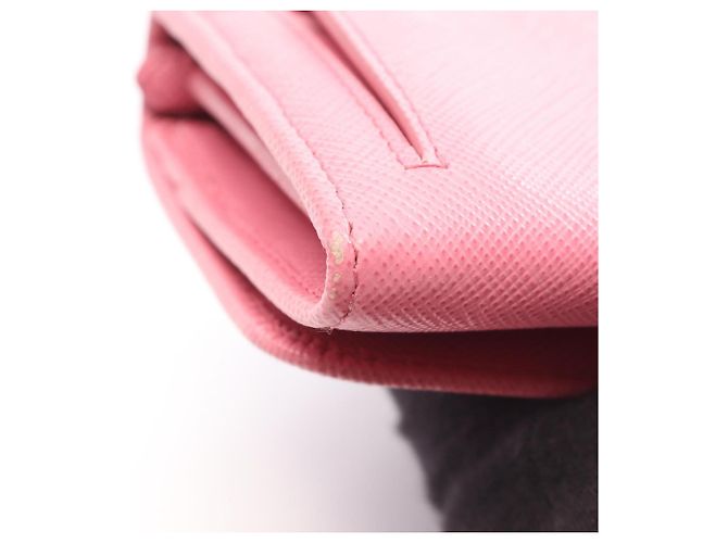 Saffiano Cartera larga Prada plegable en rosa - vista 8
