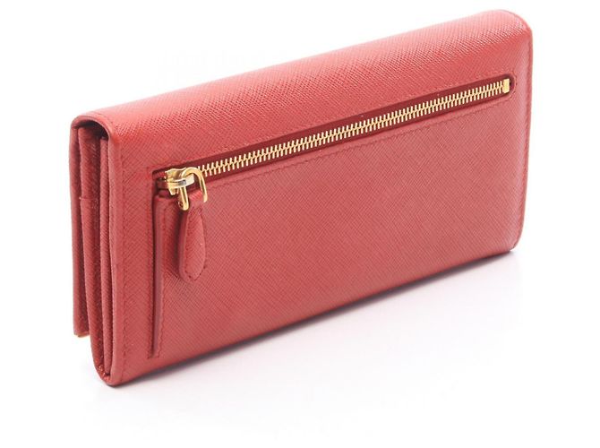 Saffiano Cartera larga Prada plegable Roja - vista 2