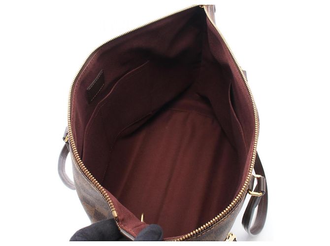 Borsa Tote Louis Vuitton IENA MM Damier Ebene Marrone - vista 3