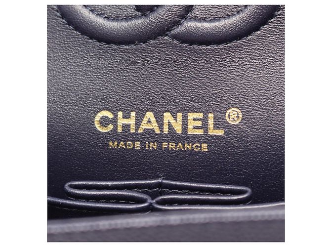 Timeless Borsa Chanel Matelassé Double Flap Blu navy - vista 4
