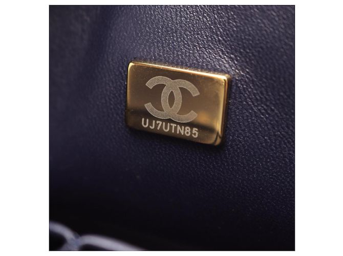 Timeless Borsa Chanel Matelassé Double Flap Blu navy - vista 5