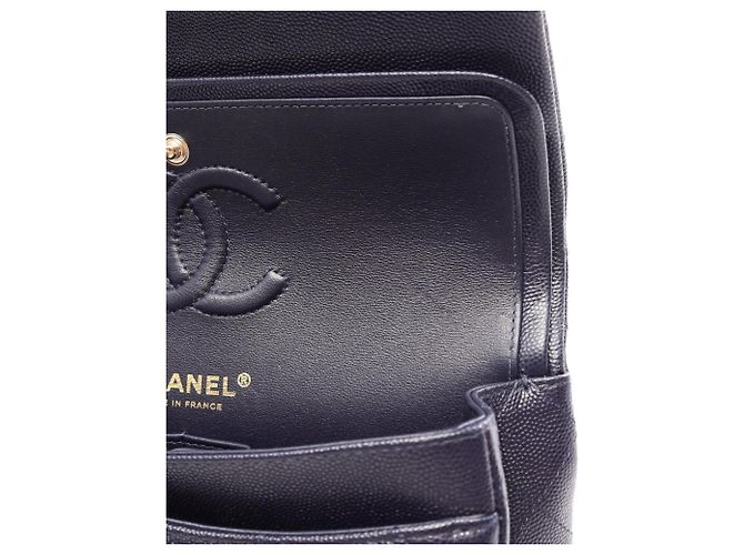 Timeless Borsa Chanel Matelassé Double Flap Blu navy - vista 6