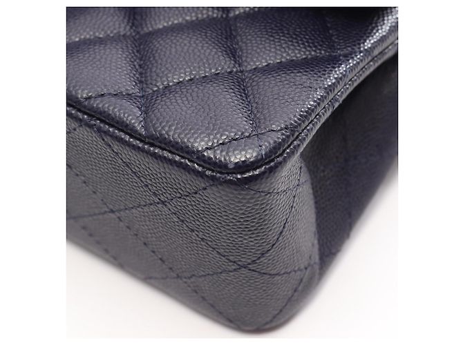 Timeless Borsa Chanel Matelassé Double Flap Blu navy - vista 7