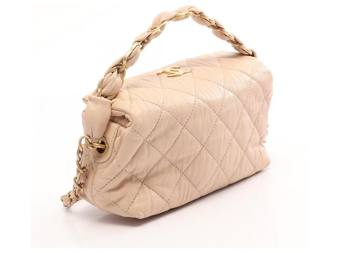 Chanel Matelassé 2-Way Schultertasche Beige - Ansicht 2