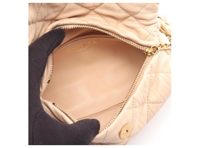 Chanel Matelassé 2-Way Schultertasche Beige - Ansicht 3