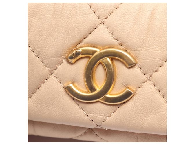 Chanel Matelassé 2-Way Schultertasche Beige - Ansicht 8