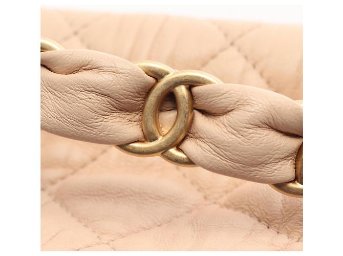 Chanel Matelassé 2-Way Schultertasche Beige - Ansicht 9