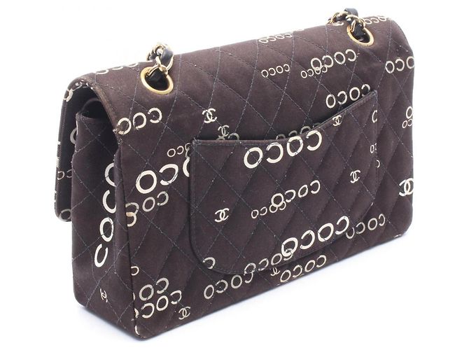 Borsa a tracolla Chanel Matelassé Double Flap Nero Bianco - vista 2