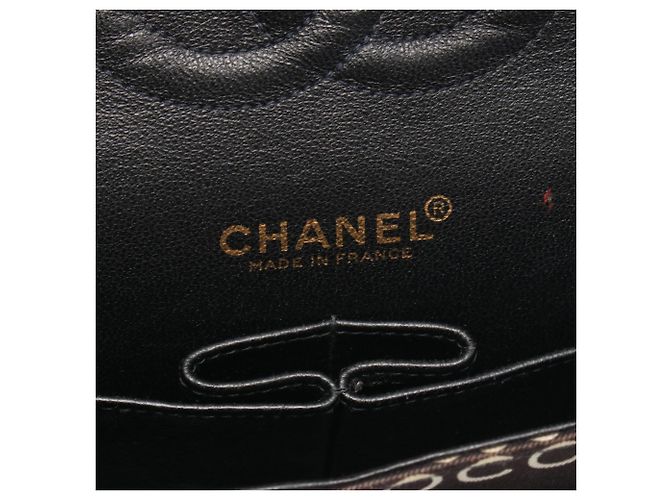 Borsa a tracolla Chanel Matelassé Double Flap Nero Bianco - vista 4