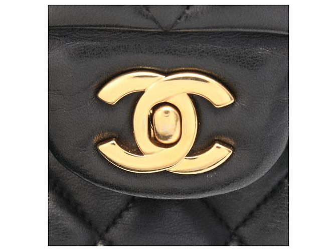 Borsa a tracolla Chanel Matelassé Double Flap Nero - vista 6