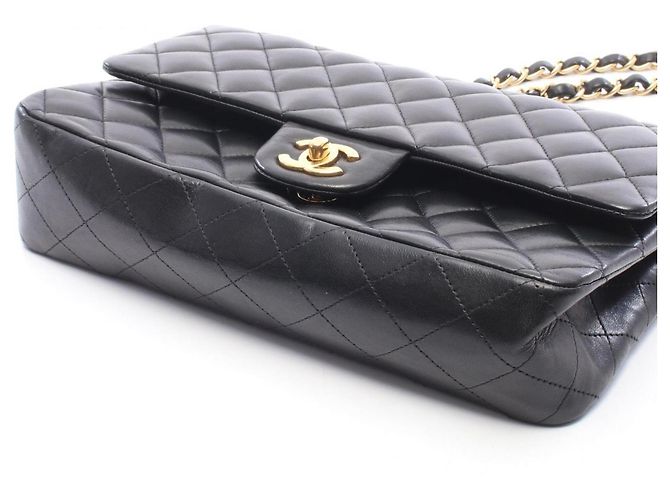 Borsa a tracolla Chanel Matelassé Double Flap Nero - vista 9