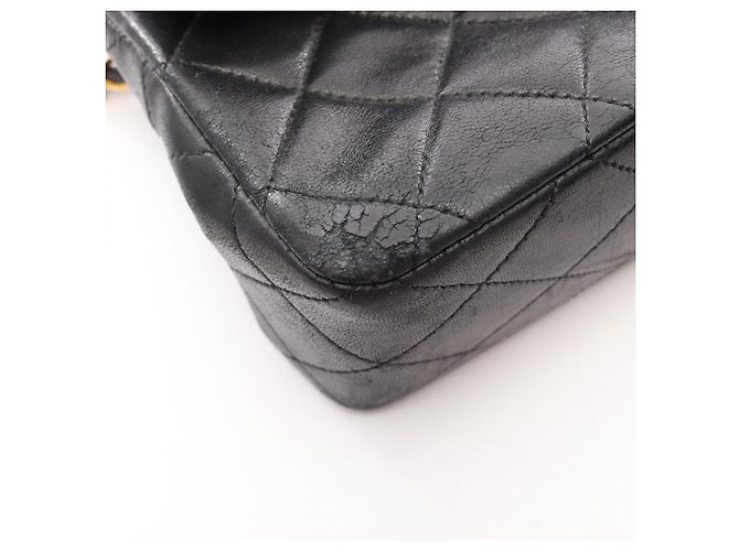 Borsa a tracolla Chanel Matelassé Double Flap Nero - vista 11
