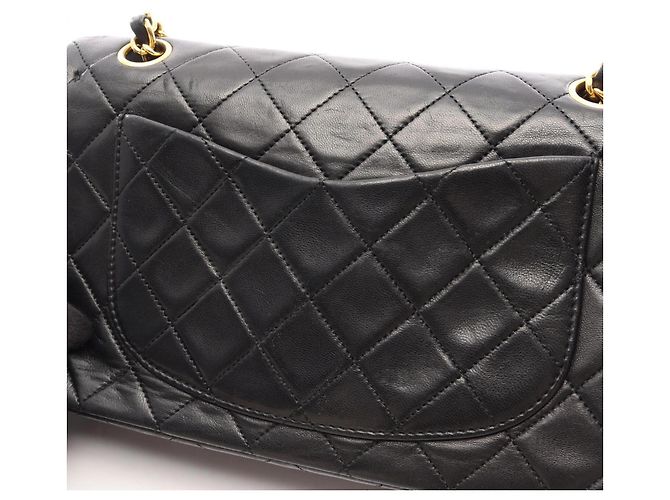 Borsa a tracolla Chanel Matelassé Double Flap Nero - vista 14
