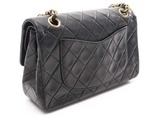 Borsa a tracolla Chanel Matelassé Double Flap Nero - vista 2