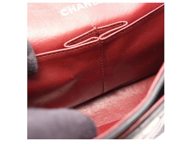 Borsa a tracolla Chanel Matelassé Double Flap Nero - vista 7