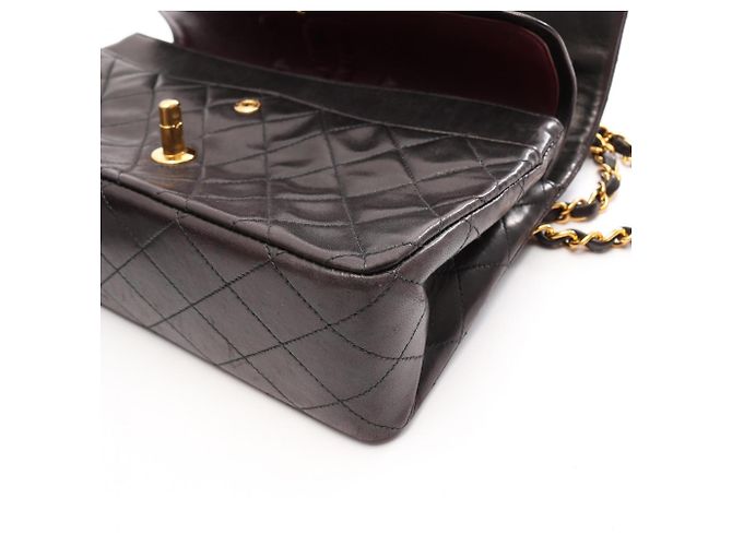 Borsa a tracolla Chanel Matelassé Double Flap Nero - vista 11