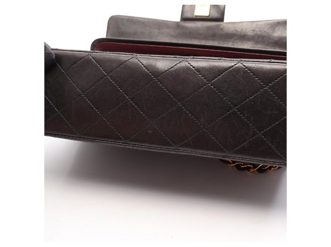 Borsa a tracolla Chanel Matelassé Double Flap Nero - vista 12