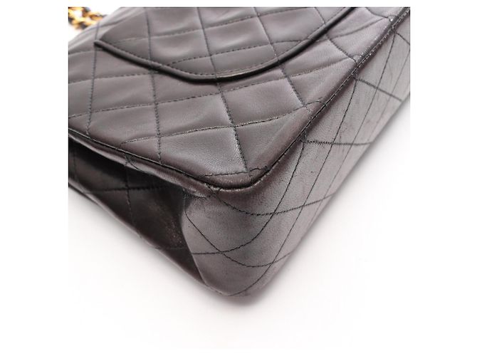 Borsa a tracolla Chanel Matelassé Double Flap Nero - vista 14