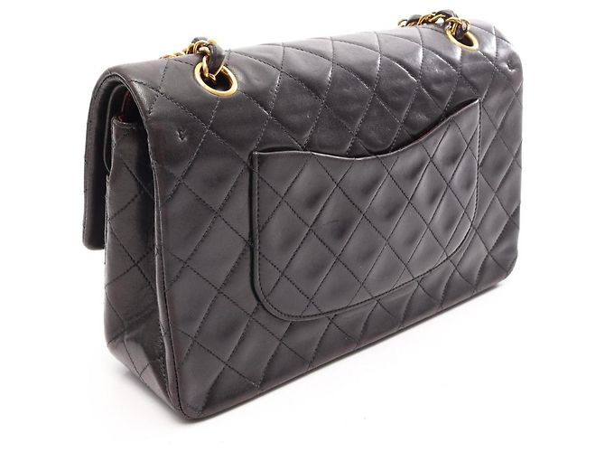 Borsa a tracolla Chanel Matelassé Double Flap Nero - vista 2