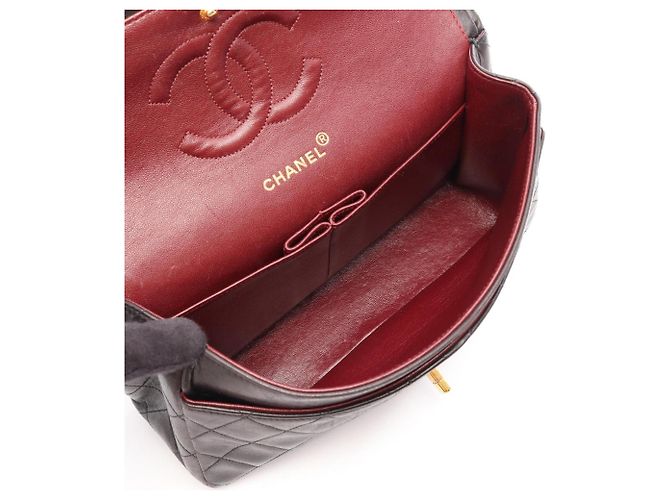 Borsa a tracolla Chanel Matelassé Double Flap Nero - vista 3