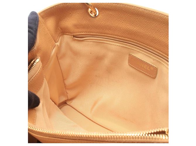 Borsa Tote Chanel Matelassé Grand Shopping Beige - vista 10