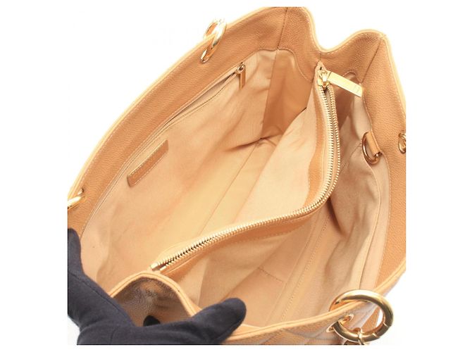 Borsa Tote Chanel Matelassé Grand Shopping Beige - vista 3