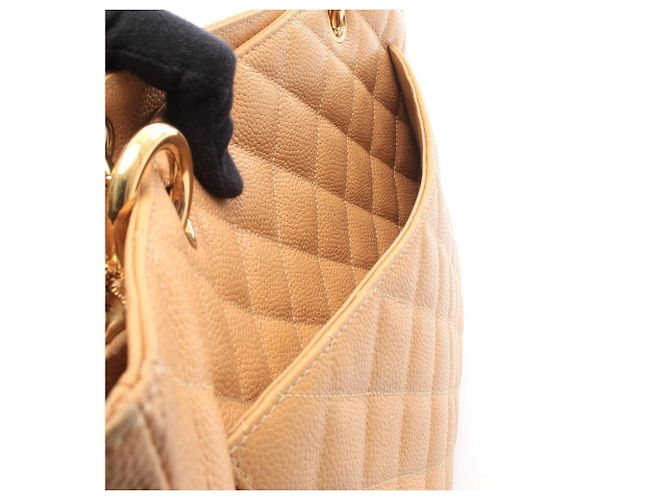 Borsa Tote Chanel Matelassé Grand Shopping Beige - vista 6