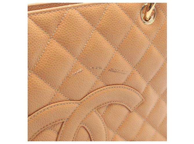 Borsa Tote Chanel Matelassé Grand Shopping Beige - vista 9