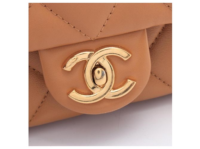 Chanel Matelassé Small Flap Bag Braun - Ansicht 7