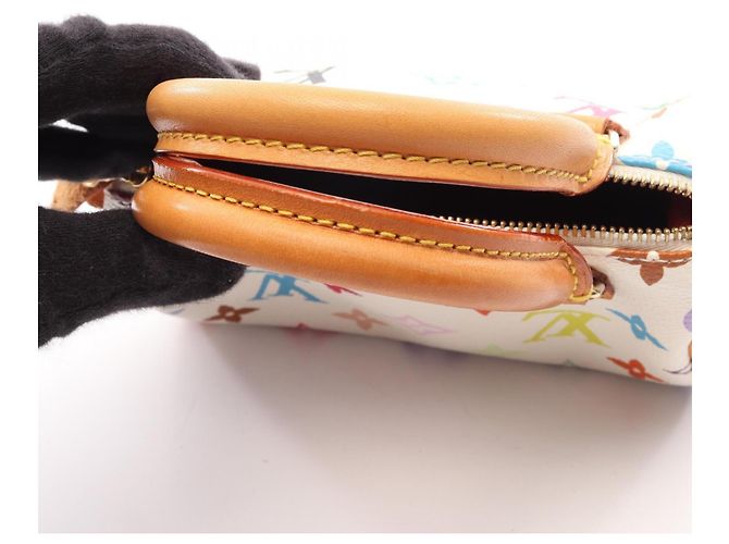 Borsa Louis Vuitton Mini Speedy Monogram Multicolor Blanc Bianco Multicolore - vista 8