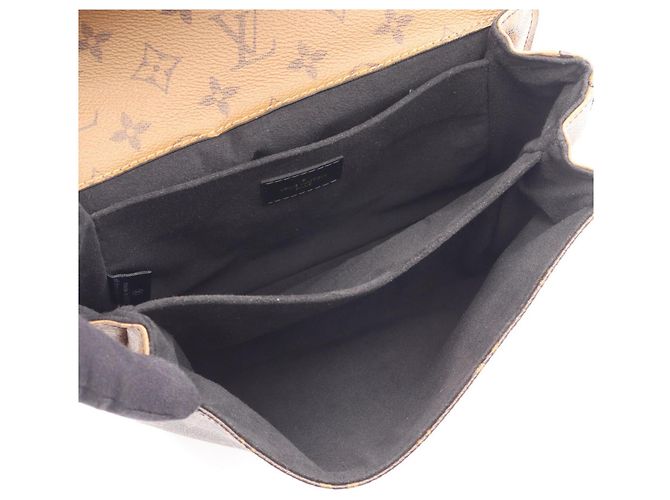 Borsa Louis Vuitton Pochette Metis MM Marrone Nero Monogramma - vista 3