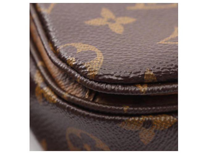 Borsa Louis Vuitton Pochette Metis MM Marrone Nero Monogramma - vista 7