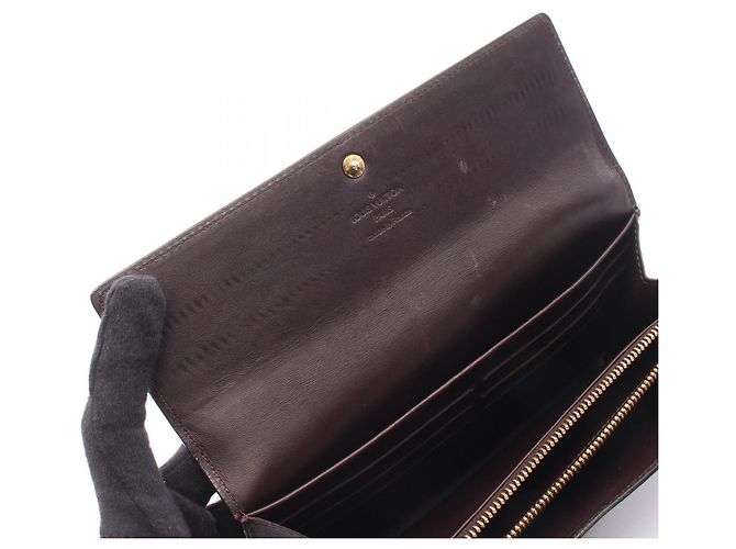 Louis Vuitton Portefeuille Sarah Bi-fold Long Wallet Burdeos Púrpura - vista 6