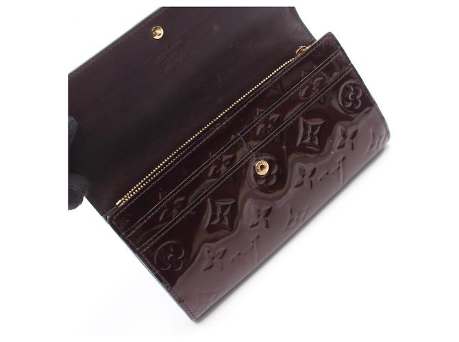 Louis Vuitton Portefeuille Sarah Bi-fold Long Wallet Burdeos Púrpura - vista 7