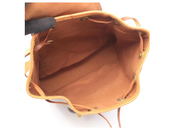 Zaino/Borsa Louis Vuitton Mini Montsouris Monogram Marrone Monogramma - vista 3