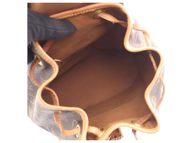 Zaino Louis Vuitton Mini Montsouris Marrone Monogramma - vista 3