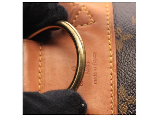 Mochila Louis Vuitton Montsouris MM Monogram Castaño Monograma - vista 13