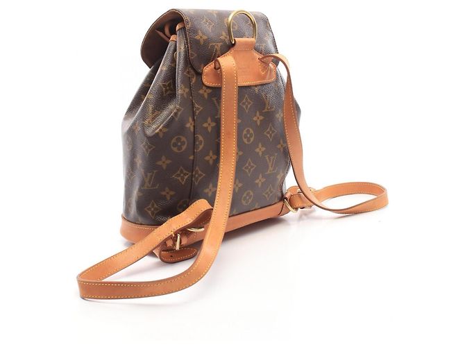 Mochila Louis Vuitton Montsouris MM Monogram Castaño Monograma - vista 2