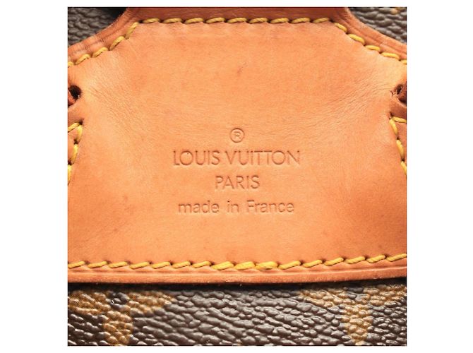 Mochila Louis Vuitton Montsouris MM Monogram Castaño Monograma - vista 4