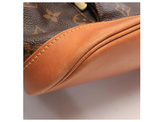 Mochila Louis Vuitton Montsouris MM Monogram Castaño Monograma - vista 9