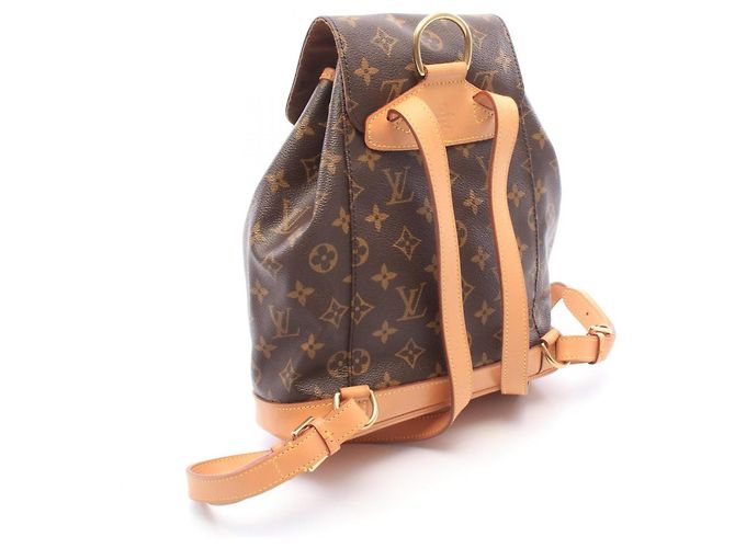 Zaino Louis Vuitton Montsouris MM Monogram Marrone Monogramma - vista 2