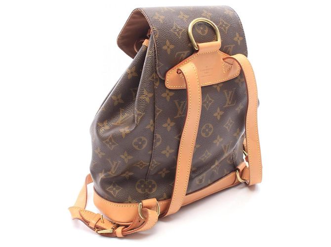 Zaino Louis Vuitton Montsouris MM Monogram Marrone Monogramma - vista 2