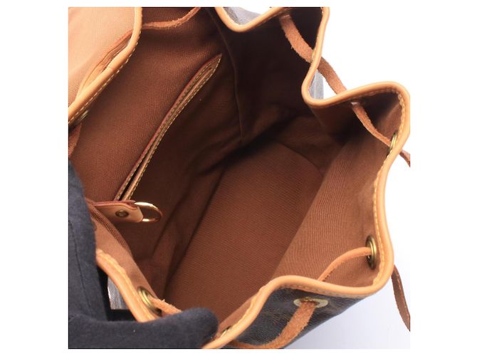 Zaino Louis Vuitton Montsouris MM Monogram Marrone Monogramma - vista 3