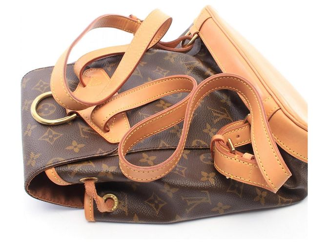 Zaino Louis Vuitton Montsouris MM Monogram Marrone Monogramma - vista 8