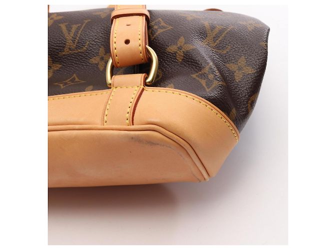 Zaino Louis Vuitton Montsouris MM Marrone Monogramma - vista 12