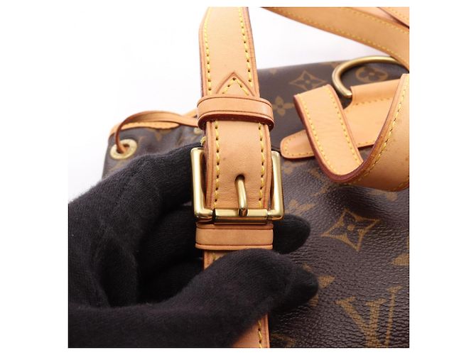 Zaino Louis Vuitton Montsouris MM Marrone Monogramma - vista 14