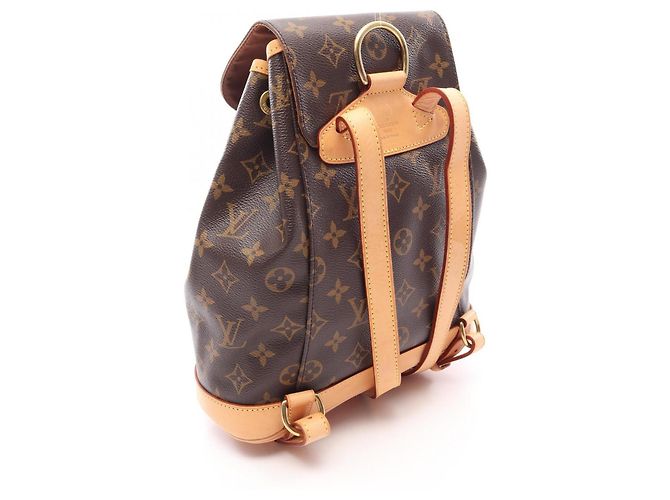 Zaino Louis Vuitton Montsouris MM Marrone Monogramma - vista 2