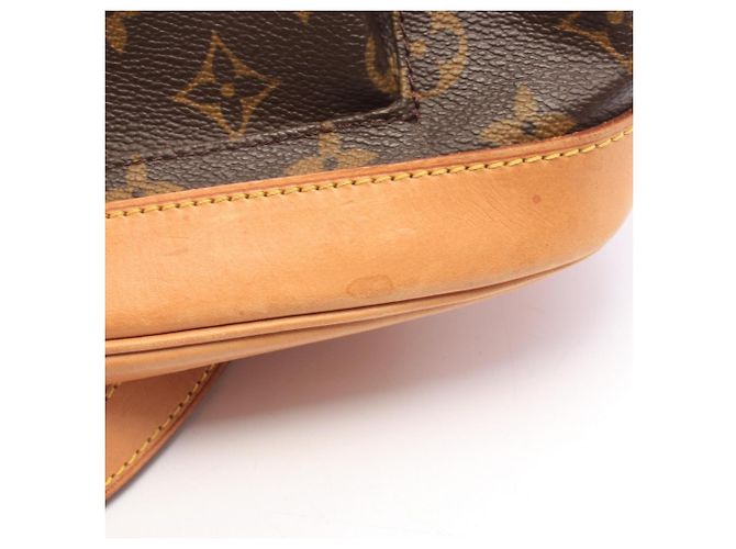 Zaino Louis Vuitton Montsouris MM Marrone Monogramma - vista 10